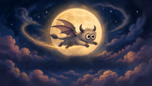 The Baku crosses the moon.