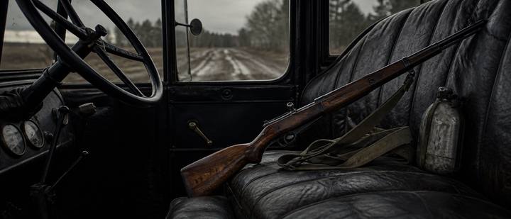 Shot 12, The Rifle on the Seat