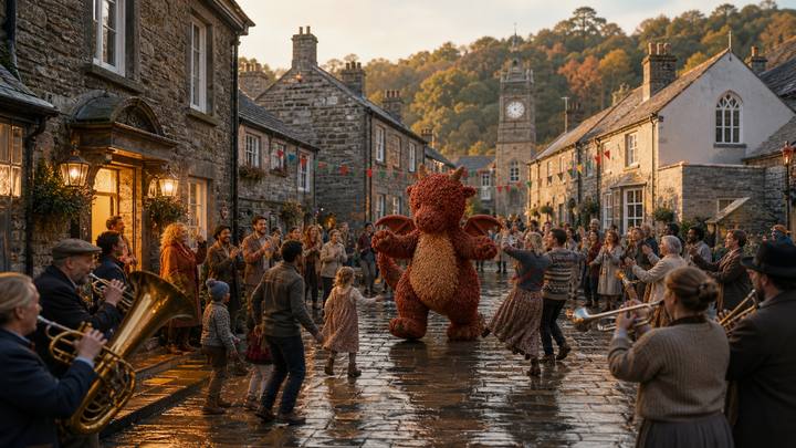 Shot 45, Village Celebration · Wide environmental