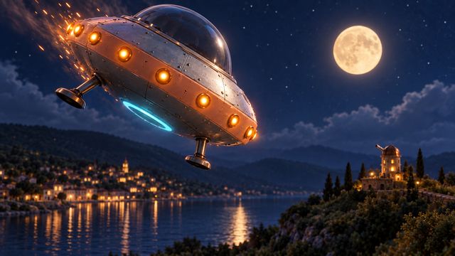 Something is falling out of the sky.